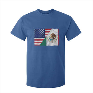 American Mexican Flag T Shirt For Kid Mexico Heritage Half Mexican Roots TS10 Royal Blue Print Your Wear