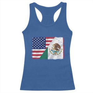 American Mexican Flag Racerback Tank Top Mexico Heritage Half Mexican Roots TS10 Royal Blue Print Your Wear