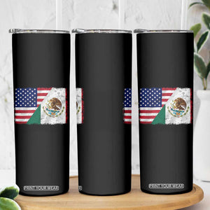 American Mexican Flag Skinny Tumbler Mexico Heritage Half Mexican Roots TS10 Print Your Wear