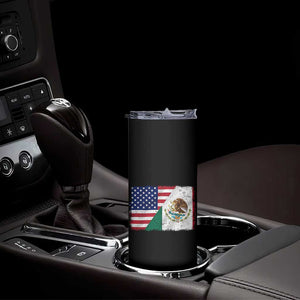 American Mexican Flag Skinny Tumbler Mexico Heritage Half Mexican Roots TS10 Print Your Wear