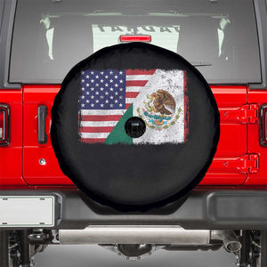American Mexican Flag Spare Tire Cover Mexico Heritage Half Mexican Roots TS10 Black Print Your Wear