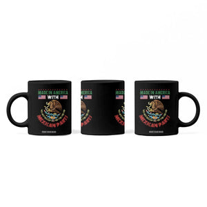 Made In America With Mexican Parts Coffee Mug Mexico Coat of Arms Half Mexican Roots TS10 Print Your Wear