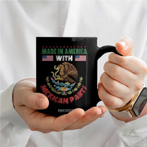 Made In America With Mexican Parts Coffee Mug Mexico Coat of Arms Half Mexican Roots TS10 Print Your Wear