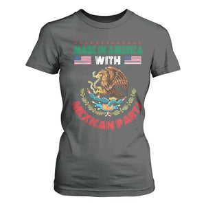 Made In America With Mexican Parts T Shirt For Women Mexico Coat of Arms Half Mexican Roots TS10 Dark Heather Print Your Wear