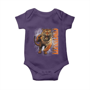 BFT Game Day Baby Onesie Bootleg Vintage TS10 Purple Print Your Wear