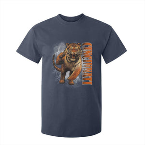 Cincinnati Tiger T Shirt For Kid Bootleg Vintage TS10 Navy Print Your Wear