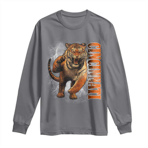 Cincinnati Tiger Long Sleeve Shirt Bootleg Vintage TS10 Charcoal Print Your Wear
