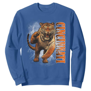 Cincinnati Tiger Sweatshirt Bootleg Vintage TS10 Royal Blue Print Your Wear
