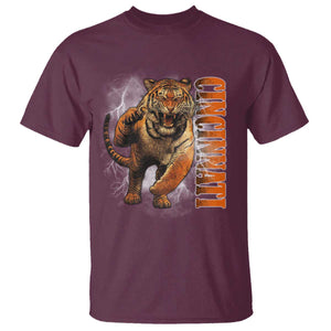 Cincinnati Tiger T Shirt Bootleg Vintage TS10 Maroon Print Your Wear