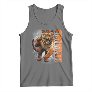 Cincinnati Tiger Tank Top Bootleg Vintage TS10 Black Heather Print Your Wear
