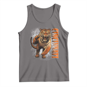 Cincinnati Tiger Tank Top Bootleg Vintage TS10 Deep Heather Print Your Wear
