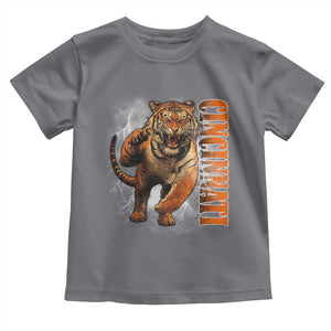 Cincinnati Tiger Toddler T Shirt Bootleg Vintage TS10 Charcoal Print Your Wear
