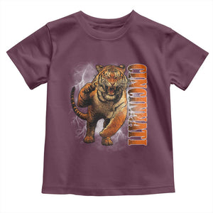 Cincinnati Tiger Toddler T Shirt Bootleg Vintage TS10 Maroon Print Your Wear