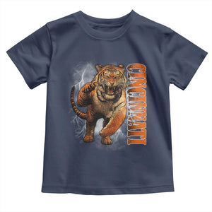 Cincinnati Tiger Toddler T Shirt Bootleg Vintage TS10 Navy Print Your Wear