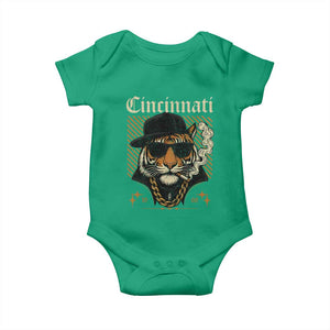 Cincinnati Tiger Baby Onesie Retro Vintage Mascot Sports Fan TS10 Irish Green Print Your Wear