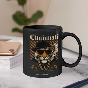 Cincinnati Tiger Coffee Mug Retro Vintage Mascot Sports Fan TS10 Print Your Wear