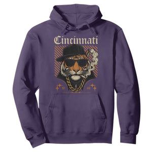 Cincinnati Tiger Hoodie Retro Vintage Mascot Sports Fan TS10 Purple Print Your Wear