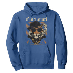 Cincinnati Tiger Hoodie Retro Vintage Mascot Sports Fan TS10 Royal Blue Print Your Wear
