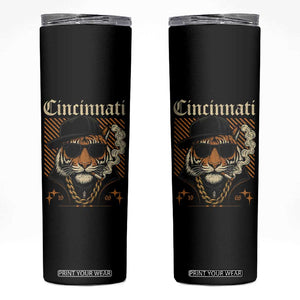 Cincinnati Tiger Skinny Tumbler Retro Vintage Mascot Sports Fan TS10 Black Print Your Wear