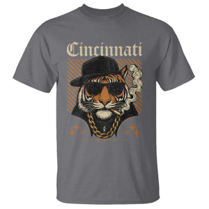 Cincinnati Tiger T Shirt Retro Vintage Mascot Sports Fan TS10 Charcoal Print Your Wear