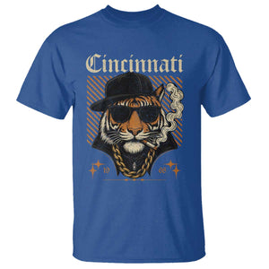 Cincinnati Tiger T Shirt Retro Vintage Mascot Sports Fan TS10 Royal Blue Print Your Wear
