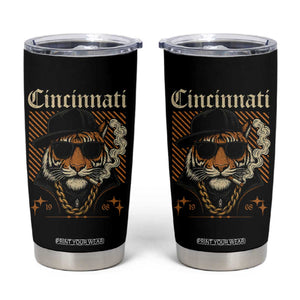 Cincinnati Tiger Tumbler Cup Retro Vintage Mascot Sports Fan TS10 Black Print Your Wear