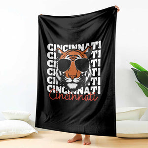 Cincinnati Tiger Throw Blanket Retro Vintage Novelty Sports Fan TS10 Print Your Wear