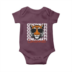 Cincinnati Tiger Baby Onesie Retro Vintage Novelty Sports Fan TS10 Maroon Print Your Wear