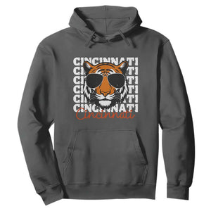 Cincinnati Tiger Hoodie Retro Vintage Novelty Sports Fan TS10 Dark Heather Print Your Wear