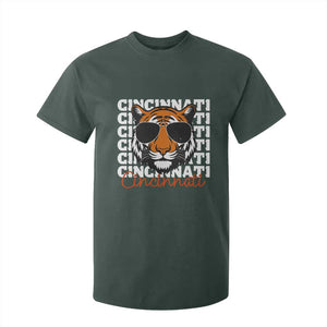 Cincinnati Tiger T Shirt For Kid Retro Vintage Novelty Sports Fan TS10 Dark Forest Green Print Your Wear