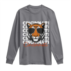 Cincinnati Tiger Long Sleeve Shirt Retro Vintage Novelty Sports Fan TS10 Charcoal Print Your Wear