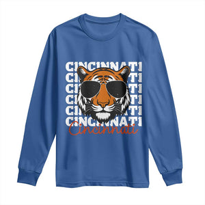 Cincinnati Tiger Long Sleeve Shirt Retro Vintage Novelty Sports Fan TS10 Royal Blue Print Your Wear