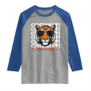 Cincinnati Tiger Raglan Shirt Retro Vintage Novelty Sports Fan TS10 Sport Gray Royal Print Your Wear