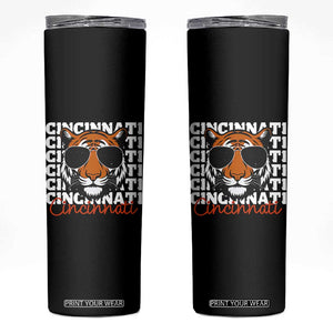Cincinnati Tiger Skinny Tumbler Retro Vintage Novelty Sports Fan TS10 Black Print Your Wear