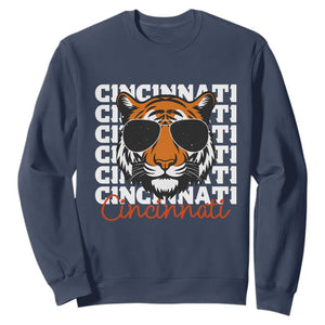 Cincinnati Tiger Sweatshirt Retro Vintage Novelty Sports Fan TS10 Navy Print Your Wear
