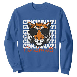 Cincinnati Tiger Sweatshirt Retro Vintage Novelty Sports Fan TS10 Royal Blue Print Your Wear
