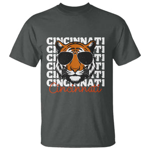 Cincinnati Tiger T Shirt Retro Vintage Novelty Sports Fan TS10 Dark Heather Print Your Wear