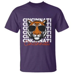 Cincinnati Tiger T Shirt Retro Vintage Novelty Sports Fan TS10 Purple Print Your Wear