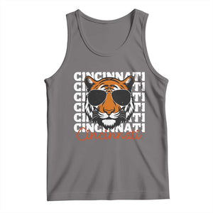 Cincinnati Tiger Tank Top Retro Vintage Novelty Sports Fan TS10 Deep Heather Print Your Wear