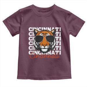 Cincinnati Tiger Toddler T Shirt Retro Vintage Novelty Sports Fan TS10 Maroon Print Your Wear