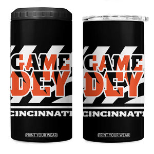 BFT Game Day 4 in 1 Can Cooler Tumbler Retro Vintage Game Dey White Stripes TS10 One Size: 16 oz Black Print Your Wear