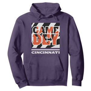 BFT Game Day Hoodie Retro Vintage Game Dey White Stripes TS10 Purple Print Your Wear
