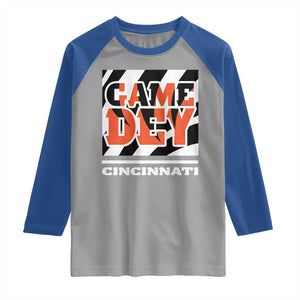 BFT Game Day Raglan Shirt Retro Vintage Game Dey White Stripes TS10 Sport Gray Royal Print Your Wear