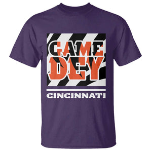 Cincinnati T Shirt Retro Vintage Game Dey White Stripes TS10 Purple Print Your Wear