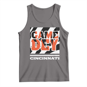 Cincinnati Tank Top Retro Vintage Game Dey White Stripes TS10 Deep Heather Print Your Wear