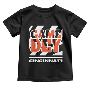 BFT Game Day Toddler T Shirt Retro Vintage Game Dey White Stripes TS10 Black Print Your Wear