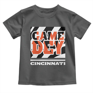 BFT Game Day Toddler T Shirt Retro Vintage Game Dey White Stripes TS10 Dark Heather Print Your Wear
