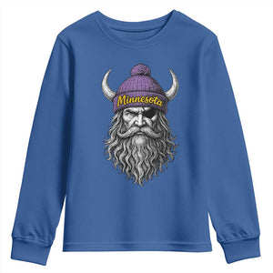 Vintage Minnesota Youth Sweatshirt Retro Sports Fan TS10 Royal Blue Print Your Wear