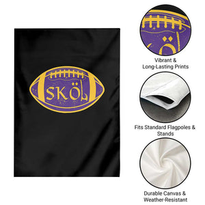 Skol Football Garden Flag Retro Nordic Scandinavian Warrior Vikings Axe TS10 Print Your Wear