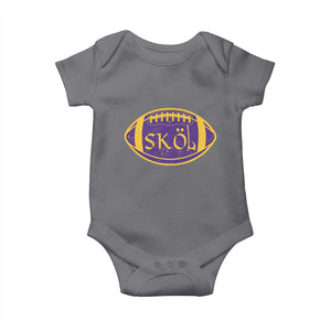Skol Football Baby Onesie Retro Nordic Scandinavian Warrior Vikings Axe TS10 Charcoal Print Your Wear